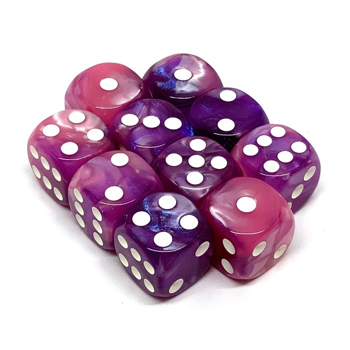 Набор кубиков D6 перламутровые Кровь Дракона 16мм со скругленными углами (10 шт.) - фото 10626