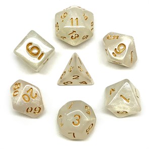 Кубики ДнД (7 шт) / Дайсы для DnD / Dungeons & Dragons / RPG / Агат