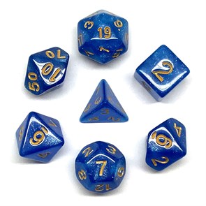 Кубики ДнД (7 шт) / Дайсы для DnD / Dungeons & Dragons / RPG / Глубокое море
