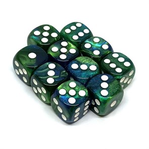 Набор кубиков D6 перламутровые Сила Болот 16мм со скругленными углами (10 шт.)