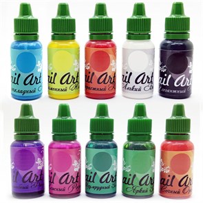 Комплект красок  Nail Art Mid (10 цветов)