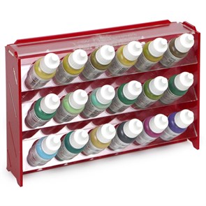 Подставка пластиковая OW красная для красок 18 баночек Mk-1 (Vallejo)