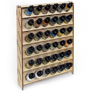 Подставка OW из фанеры для красок 36 баночек Mk-2 (Vallejo)