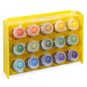 Подставка пластиковая OW жёлтая для красок 15 баночек Mk-1 (Citadel)