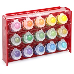 Подставка пластиковая OW красная для красок 15 баночек Mk-1 (Citadel)