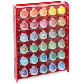 Подставка пластиковая OW красная для красок 30 баночек Mk-1 (Citadel)