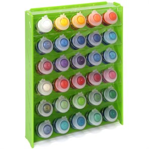 Подставка пластиковая OW зелёная для красок 30 баночек Mk-1 (Citadel)