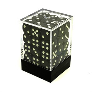 Набор кубиков 36 шт. D6 Черные 12мм