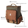 Дорожный рюкзак для путешествий OW (Зелёно-коричневый) - фото 10181