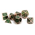 Кубики ДнД (7 шт) металлические / Дайсы для DnD / Dungeons & Dragons / RPG / Насыщенный зеленый - фото 10429