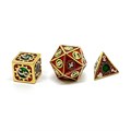 Кубики ДнД (7 шт) металлические / Дайсы для DnD / Dungeons & Dragons / RPG / Весенние шестерни - фото 10438
