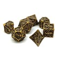 Кубики ДнД (7 шт) металлические / Дайсы для DnD / Dungeons & Dragons / RPG / Глубинная бронза - фото 10460