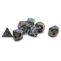 Кубики ДнД (7 шт) металлические / Дайсы для DnD / Dungeons & Dragons / RPG / Каленые шестерни - фото 10571