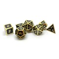 Кубики ДнД (7 шт) металлические / Дайсы для DnD / Dungeons & Dragons / RPG / Благородный черный - фото 10609