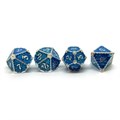 Кубики ДнД (7 шт) металлические / Дайсы для DnD / Dungeons & Dragons / RPG / Лазурный дракон - фото 10631