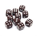 Кубики д6 12мм  10шт. Коричневый - фото 14470