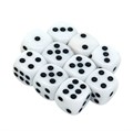 Кубики д6 12мм  10шт. Белые - фото 14476