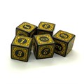 Кубики д6 16мм 5шт. Игровые Желтые - фото 7035