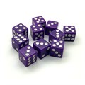 Кубики д6 12мм  10шт. Фиолетовый - фото 7040