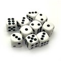 Кубики д6 16мм 10шт. Белый - фото 7042