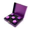 Кубики д6 алюминиевые  16мм 5шт. Фиолетовые в кейсе - фото 7054