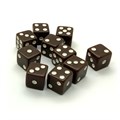 Кубики д6 12мм  10шт. Коричневый - фото 7065