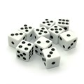 Кубики д6 12мм  10шт. Белые - фото 7121