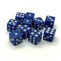Кубики д6 12мм  10шт. Синий - фото 7123