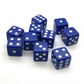 Кубики д6 16мм 10шт. Синий - фото 7145