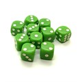 Кубики д6 16мм 10шт. Зеленый - фото 7151