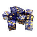 Набор кубиков 10 шт. D6 перламутровые "Тайны Глубин" 16мм с ровными углами - фото 7640