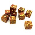 Набор кубиков 10 шт. D6 перламутровые "Ярость Леса" 16мм с ровными углами - фото 7642