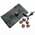 Кубики ДнД (7 шт) с мешочком / Дайсы для DnD / Dungeons & Dragons /  RPG / Перламутровый черно-бордовый - фото 7673