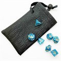 Кубики ДнД (7 шт) с мешочком / Дайсы для DnD / Dungeons & Dragons /  RPG / Перламутровый бирюзовый - фото 7676