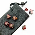 Кубики ДнД (7 шт) с мешочком / Дайсы для DnD / Dungeons & Dragons /  RPG / Перламутровый черно-красный - фото 7689