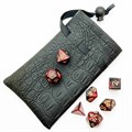Кубики ДнД (7 шт) с мешочком / Дайсы для DnD / Dungeons & Dragons /  RPG / Перламутровый черно-красный - фото 7690