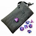 Кубики ДнД (7 шт) с мешочком / Дайсы для DnD / Dungeons & Dragons /  RPG / Сине-фиолетовый - фото 7693