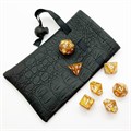 Кубики ДнД (7 шт) с мешочком / Дайсы для DnD / Dungeons & Dragons /  RPG / Перламутровый янтарный - фото 7714