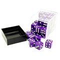 Набор кубиков 36 шт. D6 Фиолетовые с острыми углами 12мм - фото 7742