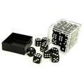 Набор кубиков 36 шт. D6 Черные 12мм - фото 7754