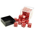 Набор кубиков 36 шт. D6 Красные с острыми углами 12мм - фото 7766