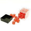 Набор кубиков 36 шт. D6 Красные прозрачные 12мм - фото 7770