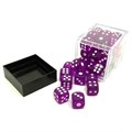 Набор кубиков 36 шт. D6 Фиолетовые прозрачные 12мм - фото 7774