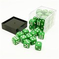 Набор кубиков 36 шт. D6 Зеленые 12мм - фото 7788