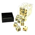 Набор кубиков 36 шт. D6 Костяные с острыми углами 12мм - фото 7804
