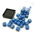 Набор кубиков 36 шт. D6 Голубые 12мм - фото 7832