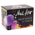Набор перламутровых красок для аэрографии на ногтях OW Nail Art Pearly (12 цветов по 30 мл.) - фото 7956
