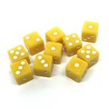 Кубики д6 12мм 10шт. Желтые - фото 8277